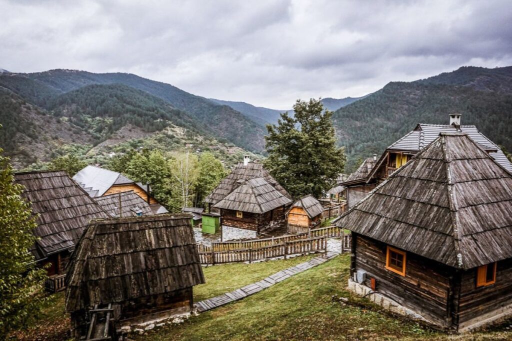 Drvengrad, the village with the wooden houses.