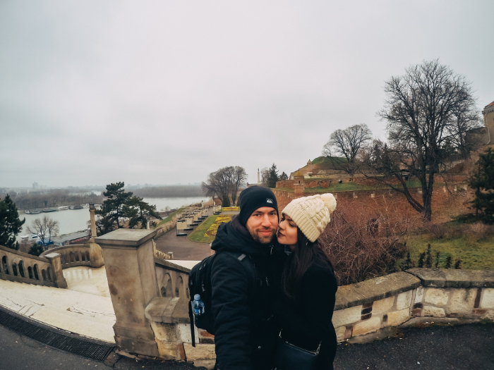 Taking selfie at Kalemegdan Fortress in Belgrade