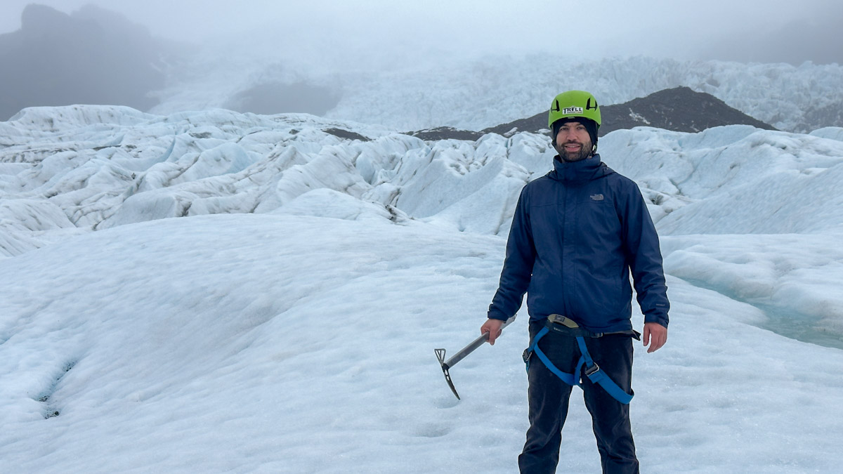 hiking on glacier, Iceland
