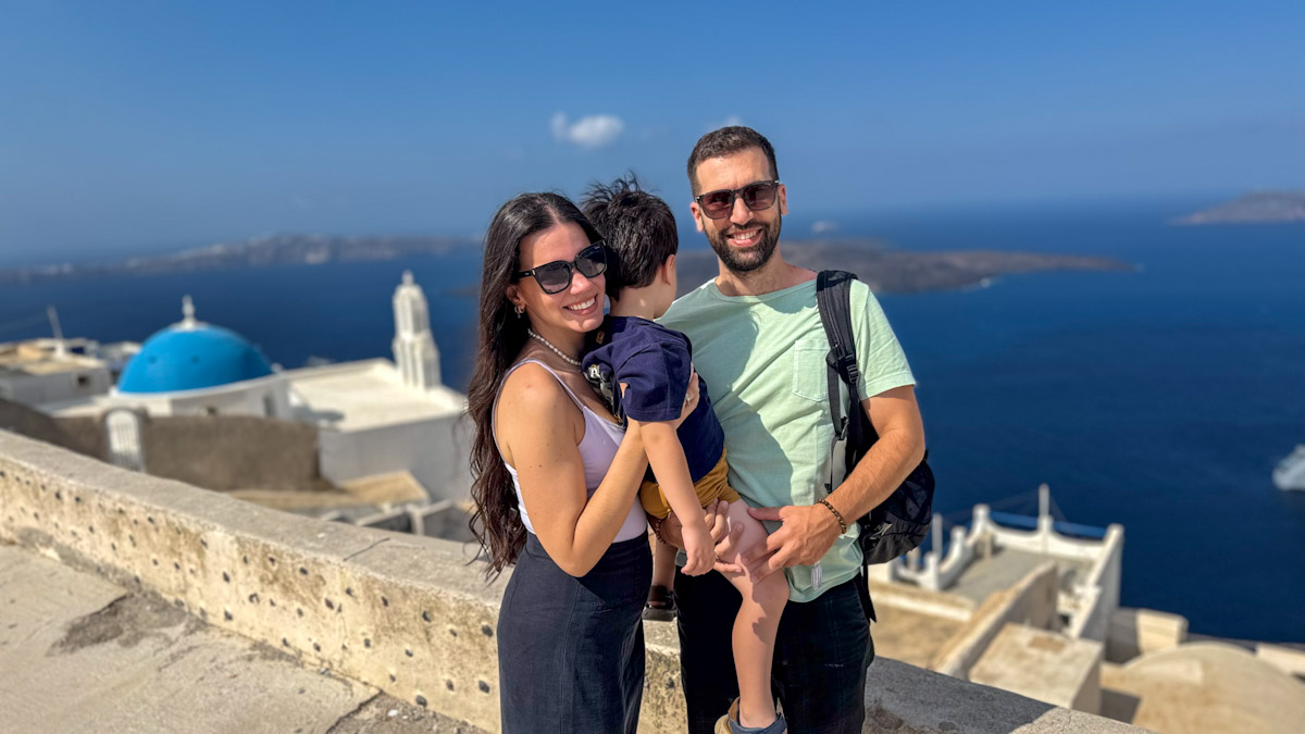 family vacation in Santorini